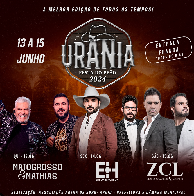 A 32ª Festa do Peão de Urânia contará com shows todas as noites