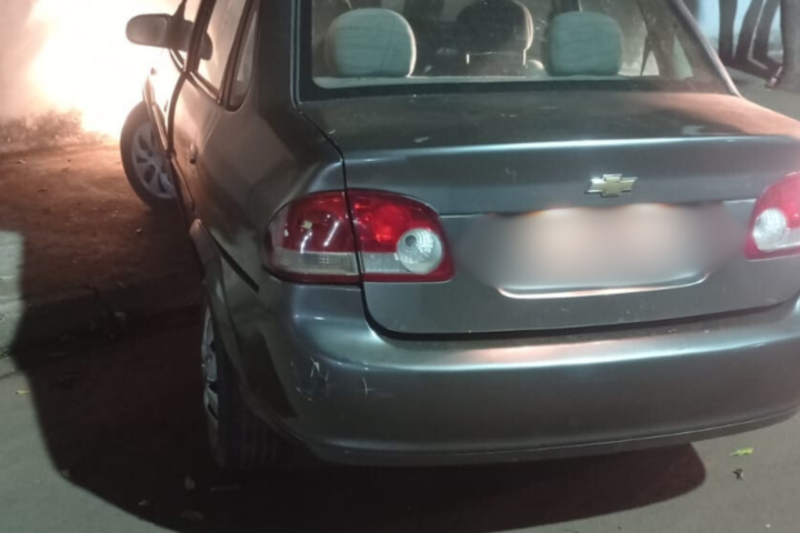 Veiculo furtado/ Foto: Luiz Carlos Pereira Vieira