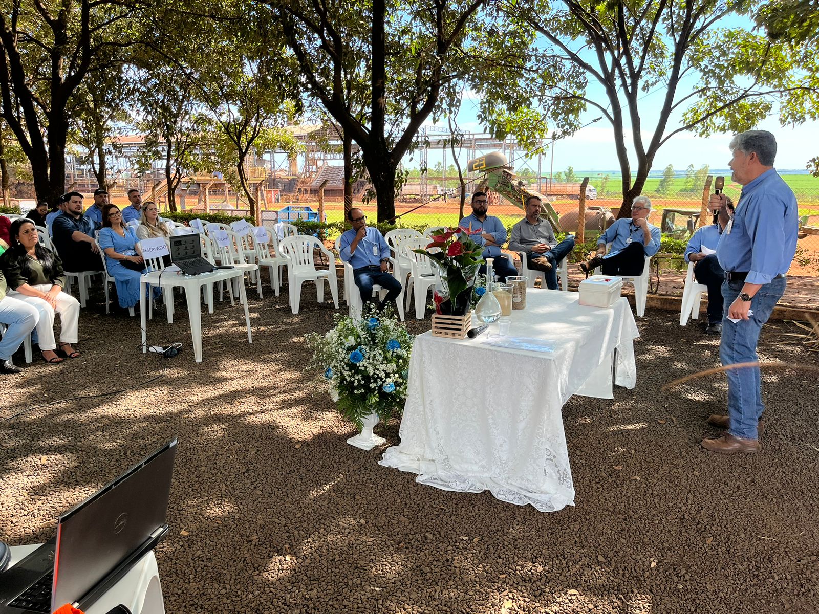 O diretor executivo e acionista, Rogério Nogueira Alves, fez a abertura da cerimônia.