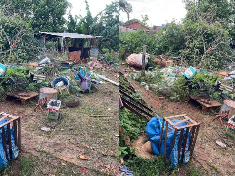 Terrenos com resíduos acumulados em Cassilândia (Foto: MPMS)